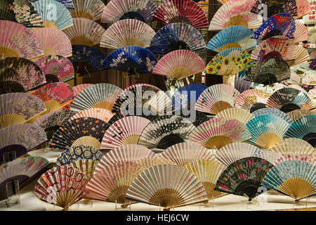 Japanese fans, Kyoto, Japan Stock Photo
