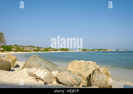 Amazing view from Baby beach on Aruba island in the Caribbean sea Stock Photo