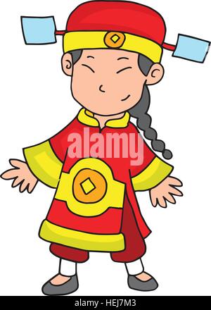 Happy Chinese New Year 2017 Character Stock Vector