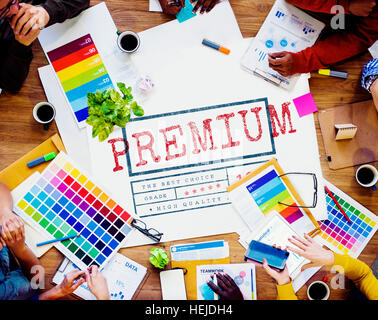 Premium Quality Value Worth Best Graphic Concept Stock Photo