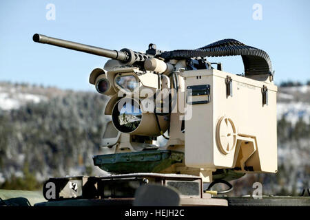 The XM153 Common Remotely Operated Weapon Station (CROWS) is deployed ...