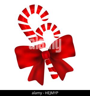 Sweet traditional Christmas candy on a white background Stock Vector