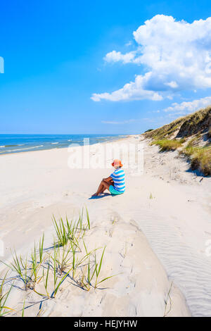 Young woman at the Baltic Sea Stock Photo - Alamy