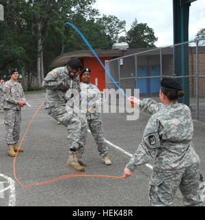 Soldiers of the 47th Combat Support Hospital stand in formation during ...