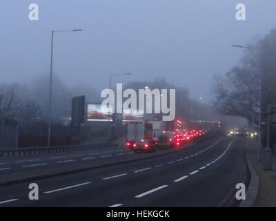 London, UK. 22nd Dec, 2016. Foggy morning in London, UK Credit: Nastia M/Alamy Live News Stock Photo