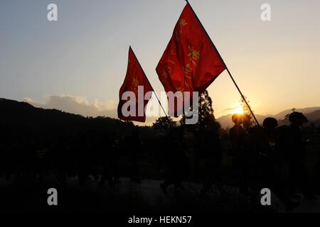 Putian, Putian, China. 20th Dec, 2016. Putian, CHINA-December 20 2016: (EDITORIAL USE ONLY. CHINA OUT) Soldiers are on the march in Putian, southeast China's Fujian Province, December 19th, 2016. © SIPA Asia/ZUMA Wire/Alamy Live News Stock Photo