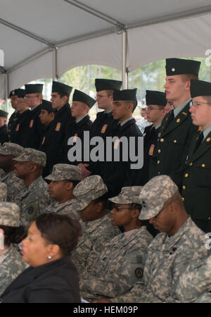 A Junior ROTC cadet at U.S. Army Garrison Ansbach practiced low ...