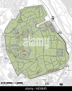 Arlington National Cemetery map - 2013 Stock Photo