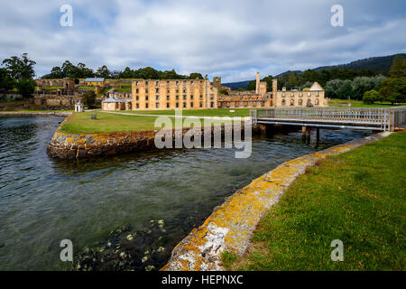 Convict penitentiary at Penal Colony, Port Arthur, Tasmania, Australia Stock Photo