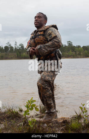 Army Ranger Ladder Man During the 33rd Best Ranger Competition at Fort Benning, Georgia, a U.S ...
