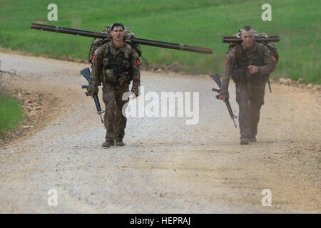 Paratroopers from the 2nd and 3rd Brigade Combat Teams perform a ruck ...
