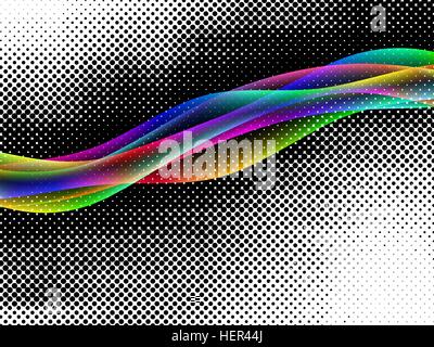 energetic waves, EPS10 with transparency and mesh Stock Vector
