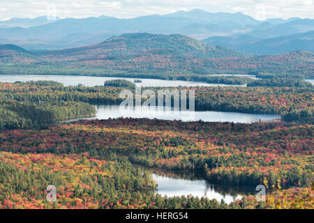 View from the summit of Long Pond Mountain, Adirondack State Park, New York. Stock Photo