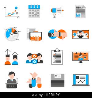 Elections And Voting Icons Set. Elections and voting line icons set with speech and choice symbols flat isolated vector Stock Vector