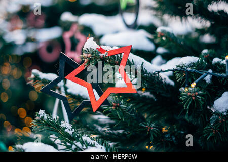 Close-up of a decoration on a Christmas tree Stock Photo