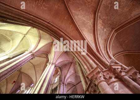 Arches of the cathedral Saint-Etienne, Bourges, Centre, France Stock Photo