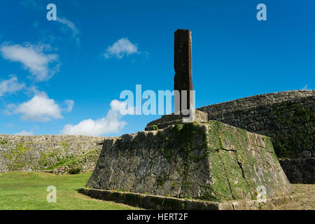 Ruins of Nakagusuku Castle, Okinawa, japan Stock Photo
