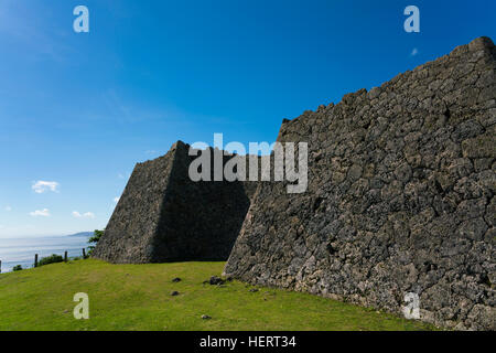 Ruins of Nakagusuku Castle, Okinawa, japan Stock Photo