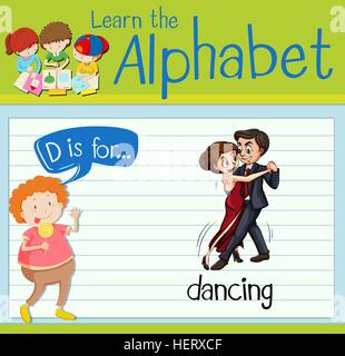 Flashcard letter D is for dancer Stock Vector Art & Illustration ...