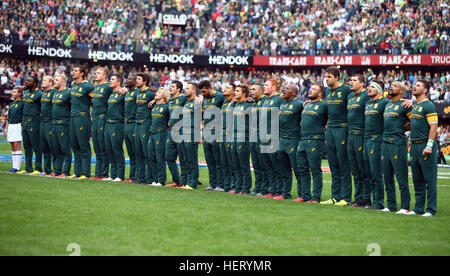 South Africa players line up during the Quilter Nations Series 2025