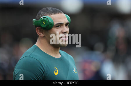 DURBAN, SOUTH AFRICA - OCTOBER 08: Bryan Habana of South Africa during the The Rugby Championship match between South Africa and New Zealand at Growth Stock Photo