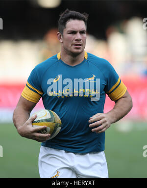 DURBAN, SOUTH AFRICA - OCTOBER 08: Francois Louw of South Africa  during the The Rugby Championship match between South Africa and New Zealand at Grow Stock Photo