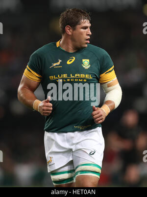 DURBAN, SOUTH AFRICA - OCTOBER 08: Willem Alberts of South Africa during the The Rugby Championship match between South Africa and New Zealand at Grow Stock Photo