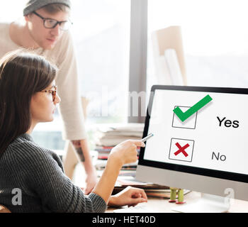 Choices Tick Yes No Choose Mark Decision Graphic Concept Stock Photo