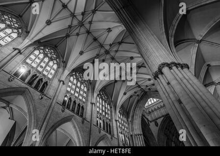 The Stunning York Minster, an incredible Church of England Cathedral in York, packed full of amazing architecture Stock Photo