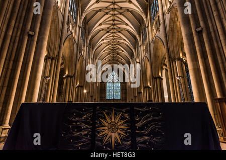 The Stunning York Minster, an incredible Church of England Cathedral in York, packed full of amazing architecture Stock Photo