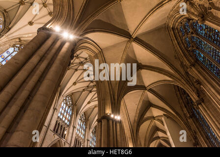 The Stunning York Minster, an incredible Church of England Cathedral in York, packed full of amazing architecture Stock Photo