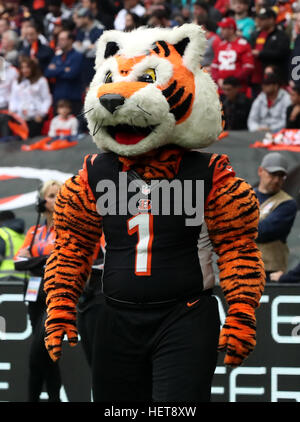 Cincinnati Bengals mascot Who-Dey takes the field before an NFL