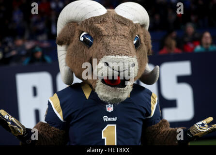 Los Angeles Rams' Mascot Rampage prior to the NFL International Series  match at Twickenham, London Stock Photo - Alamy