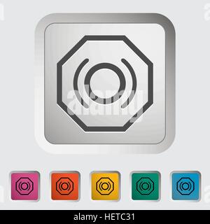Problems with brake fluid. Single icon. Vector illustration. Stock Vector