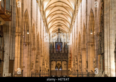 Ulm Minster interior, Ulm, Baden-Württemberg, Germany, Europe