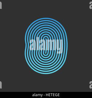 fingerprint Icon Image. Flat. fingerprint icon app. ID app icon. Fingerprint vector illustration. fingerprint Icon. fingerprint Stock Vector