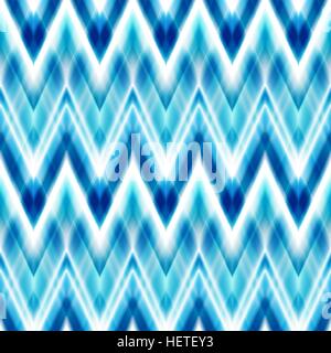 Abstract smooth wave motion illustration. Vector seamless ikat ethnic pattern. Boho design. Ethnic Colored seamless zigzag Stock Vector