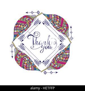 frame for text in the ethnic style of boho Stock Vector
