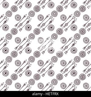 Doodle abstract lines seamless pattern. Stock Vector