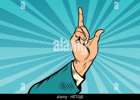 index finger up gesture Stock Vector