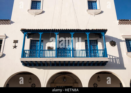 Balcony on the Ayuntamiento building, town hall, where Fidel Castro announced the success of the revolution on 2nd January 1959, Santiago de Cuba, Cub Stock Photo