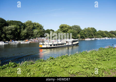 A river bus service along the River Thames in Richmond, London. Stock Photo