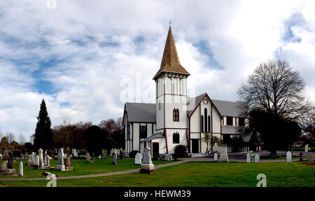 St Paul's was registered by the New Zealand Historic Places Trust on 9 December 2005 as a Category II heritage building, with registration number 7635. The current church, built in 1877, was designed by Benjamin Mountfort. The timber church was badly damaged in the February 2011 Christchurch earthquake. In November 2012, it was announced that the building will be restored, with a reopening expected for April 2013 Stock Photo