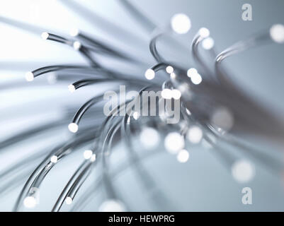 Bundle of fibre optic cables Stock Photo