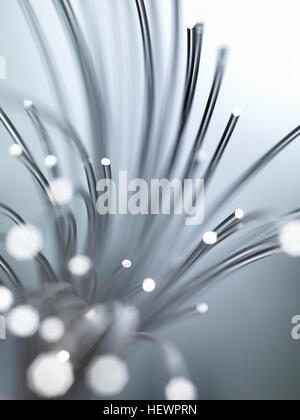 Bundle of fibre optic cables Stock Photo