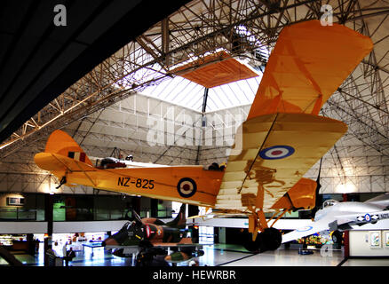 The de Havilland DH 82 Tiger Moth is a 1930s biplane designed by Geoffrey de Havilland and was operated by the Royal Air Force and others as a primary trainer Stock Photo