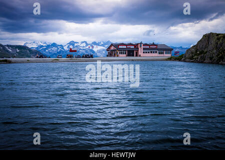 Lake, Nufenen Pass, Switzerland Stock Photo