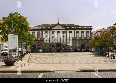 EUROPE, PORTUGAL, AZORES, Terceira Island, Angra do Heroismo, main square Stock Photo
