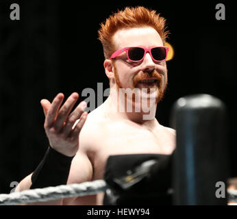 DURBAN, SOUTH AFRICA - AUGUST 01: Sheamus during the WWE World Tour 2013 at Westridge Park Stadium on August 01, 2013 in Durban, South Africa. (Photo Stock Photo