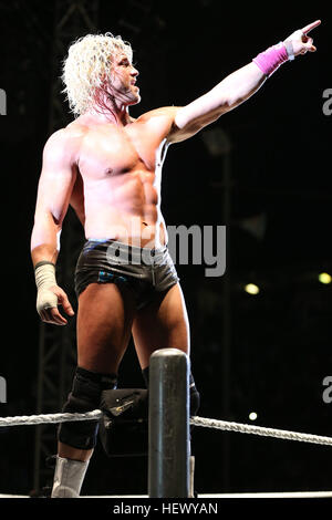 DURBAN, SOUTH AFRICA - AUGUST 01: Dolph Ziggler during the WWE World Tour 2013 at Westridge Park Stadium on August 01, 2013 in Durban, South Africa. ( Stock Photo